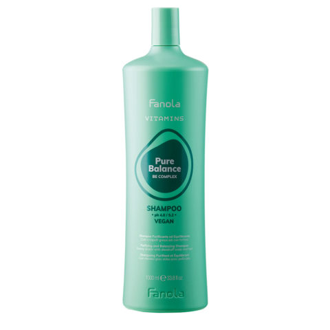 Fanola Vitamins Pure Balance Be Complex Shampoo 1000ml - shampooing purifiant équilibrant