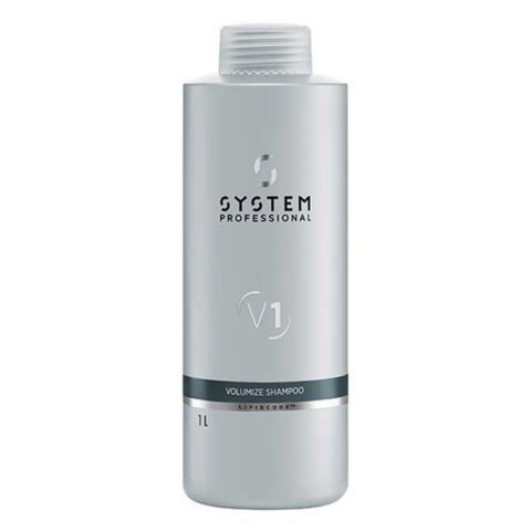 System Professional Volumize Shampoo V1, 1000ml - Shampooing Volumateur Cheveux Fins