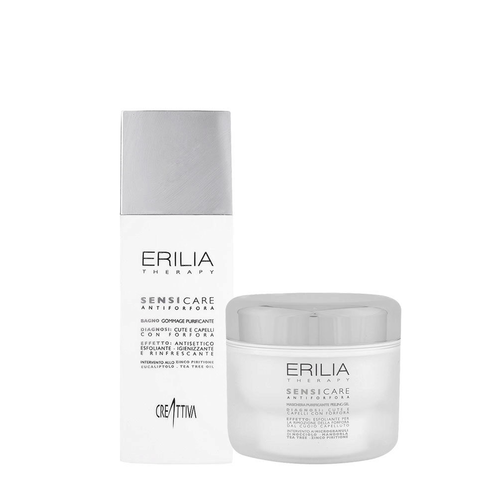 Creattiva Erilia Sensicare Antipelliculaire Shampooing Purifiant 250ml Masque Purifiant Peeling Gel 200ml
