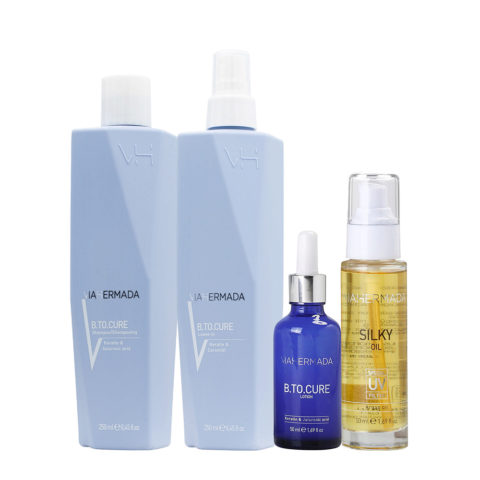 B.to.cure Shampoo 250ml Leave in 250ml Lotion 50ml Silky Oil 50ml