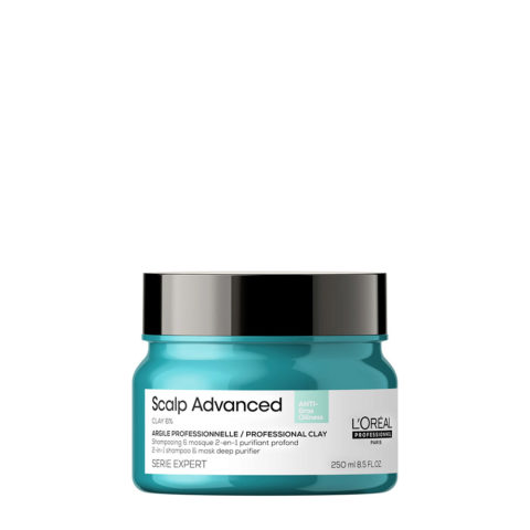 L'Oreal Professionnel Paris Scalp Advanced Anti-Oiliness 2in1 Deep Purifier Clay 250ml -shampooing & masque purifiant