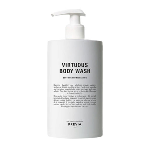 Previa Virtuous Body Wash 500ml - nettoyant corporel apaisant et rafraîchissant