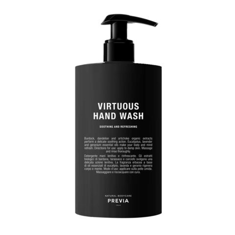 Previa Virtuous Hand Wash 500ml - nettoyant  apaisant et rafraîchissant pour les mains
