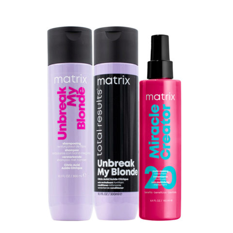 Haircare Unbreak My Blonde Shampoo 300ml Conditioner 300ml Miracle Creator 190ml