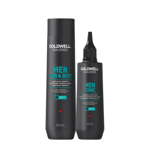 Dualsenses Men Hair & Body Shampoo 300ml Activating Scalp Tonic 150ml