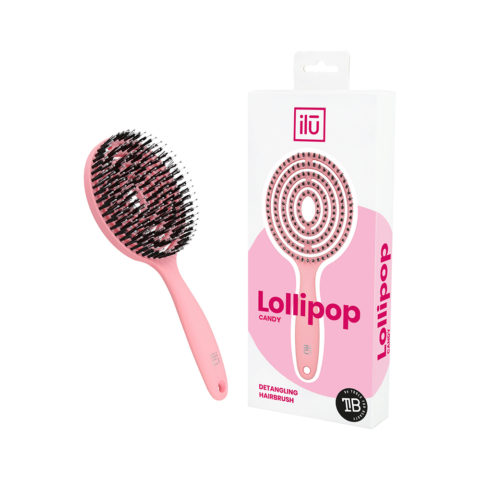 Ilū Lollipop Hair Brush Pink - brosse démêlante