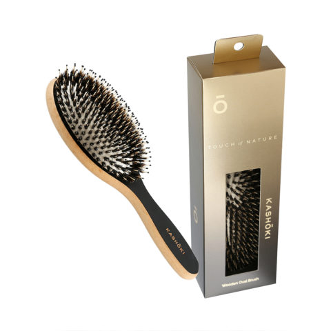 Kashōki Hair Brush Touch Of Nature Oval - brosse ovale en bois