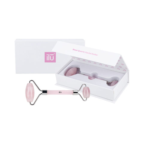 Ilū Make Up Rose Quarz Facial Roller - rouleau de quartz rose