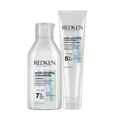 Redken Acidic Bonding Concentrate Shampoo 300ml Leave-in Treatment 150ml