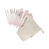 ilū Makeup Brushes 12pz + Case Set Pink  - set de pinceaux