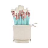 ilū Makeup Brushes 12pcs + Case Set Turquoise - set de pinceaux