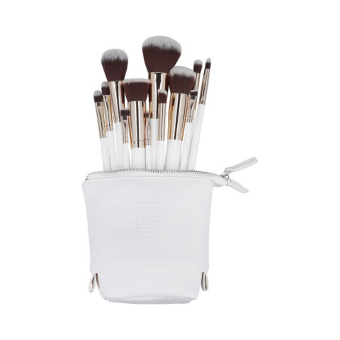 ilū Makeup Basic Brushes 12pz + Case Set White - set de pinceaux