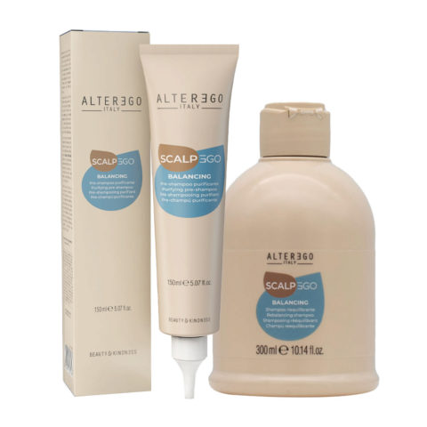 Egoline ScalpEgo Balancing Pre-Treatment 150ml Rebalancing Shampoo 300ml