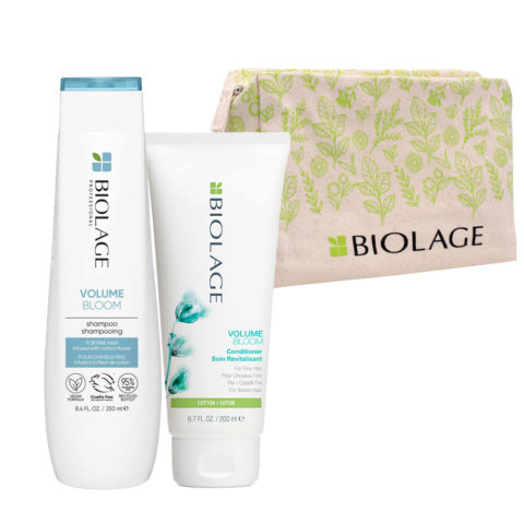 Biolage Volumebloom Shampoo 250ml Conditioner 200ml + Pochette Summer GRATUIT