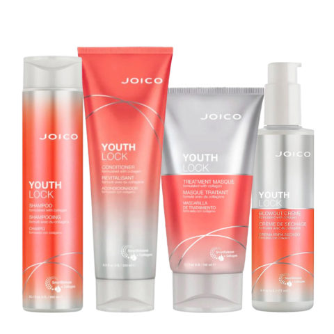 Joico Youthlock Shampoo 300ml Conditioner 250ml Treatment Masque Blowout Crème 177ml