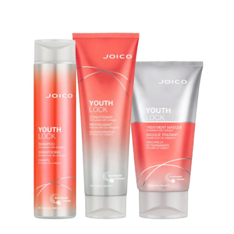 Joico Youthlock Shampoo 300ml Conditioner 250ml Treatment Masque 150ml