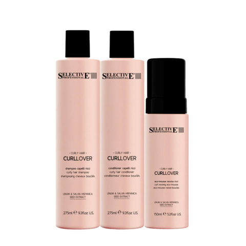 Curllover Shampoo 275ml Conditioner 275ml Mousse 150ml