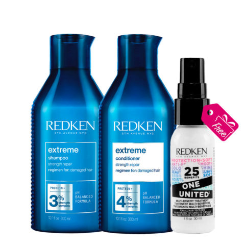 Redken Extreme Shampoo 300ml Conditioner 300ml + All In One Spray 30ml En Cadeauu