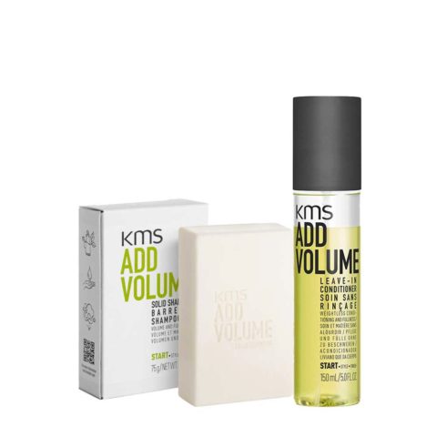 KMS Add Volume Solid Shampoo Bar 75gr Leave-In Conditioner Spray 150ml