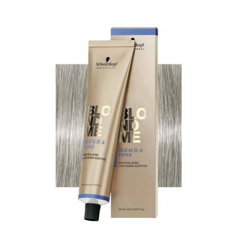 Schwarzkopf BlondMe Color Bleach &Tone Ash 60ml - additif neutralisant pour éclaircir