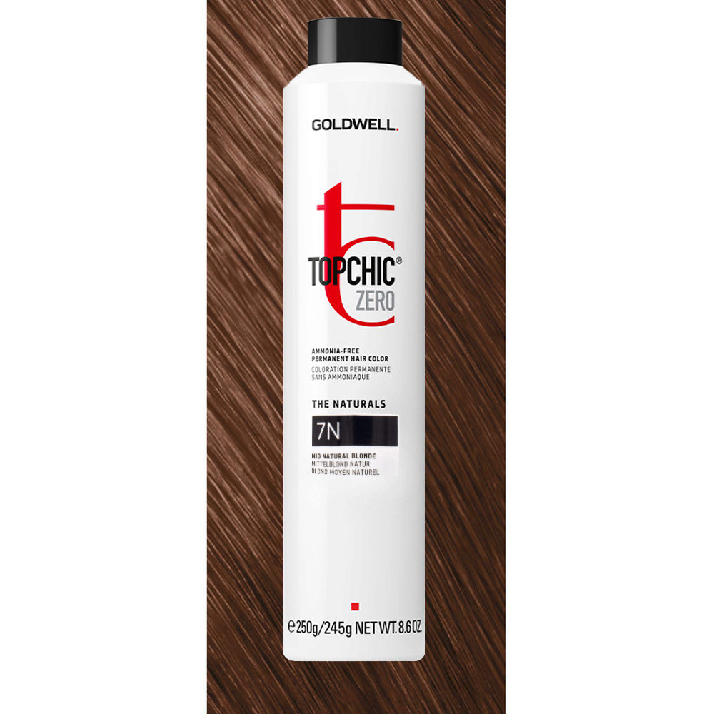 7N Topchic Zero The Naturals Mid Natural Blonde Can 250ml - coloration permanente sans ammoniaque