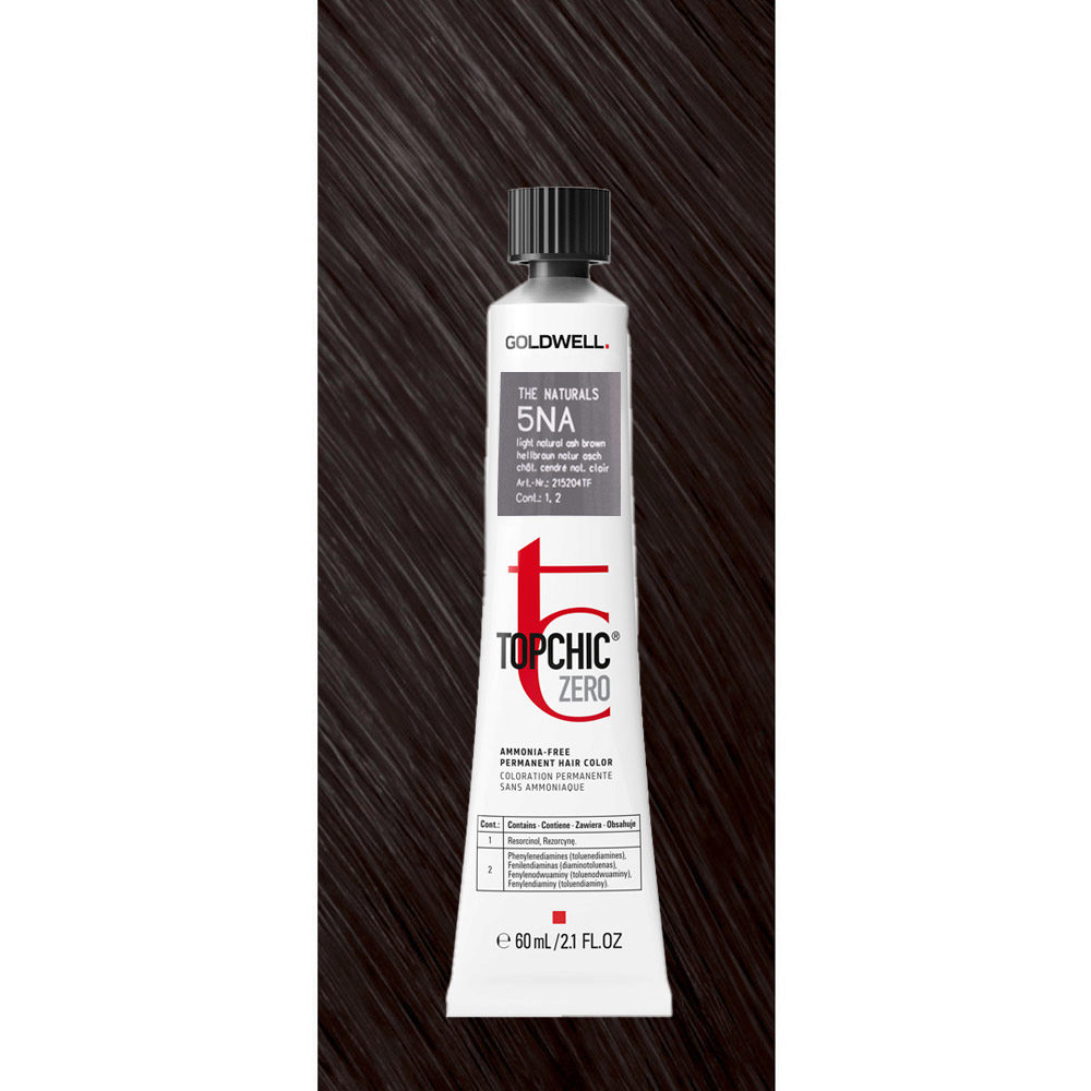 5NA Topchic Zero Light Natural Ash Brown tb 60ml  - coloration permanente sans ammoniaque