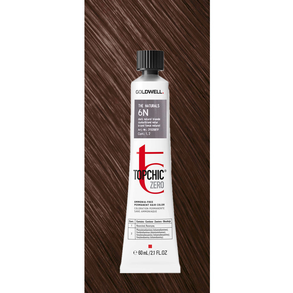 6N Topchic Zero The Naturals Dark Natural Blonde tb 60ml  - coloration permanente sans ammoniaque