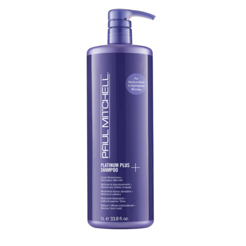 Platinum Plus Shampoo 1000ml - shampoing tonifiant pour cheveux blonds