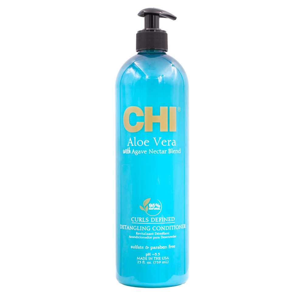 CHI Aloe Vera Curls Defined Detangling Conditioner 739ml - conditionneur démêlant pour boucles