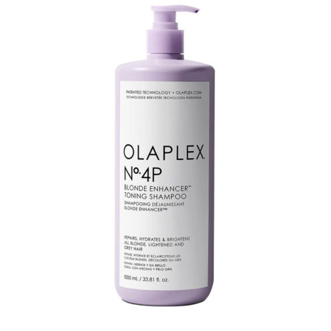 N° 4P Blonde Enhancer Toning Shampoo 1000ml - shampoing tonifiant pour cheveux blonds et gris