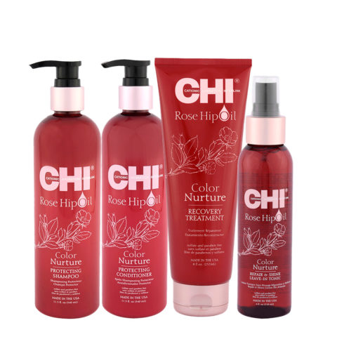 Rose Hip Oil Protecting Shampoo 340ml Conditioner 340ml Recovery Treatment 237ml Repair&Shine Leave In Tonic 118ml