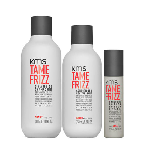 Tame Frizz Shampoo 300ml Conditioner 250ml Smoothing Lotion 150ml