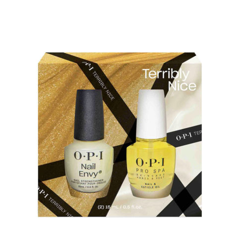 OPI Nail Lacquer Terribly Nice HRQ47 Treatment Power Duo Set 2x15ml- coffret de renforcement des ongles