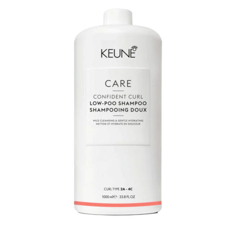 Care Line Confident Curl Low - Poo Shampoo 1000ml - shampoing délicat pour cheveux bouclés