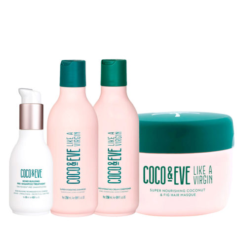 Coco & Eve Like A Virgin Bond Building Pre-Shampoo Treatment 125ml Shampoo 250ml Conditioner 250ml Mask 212ml