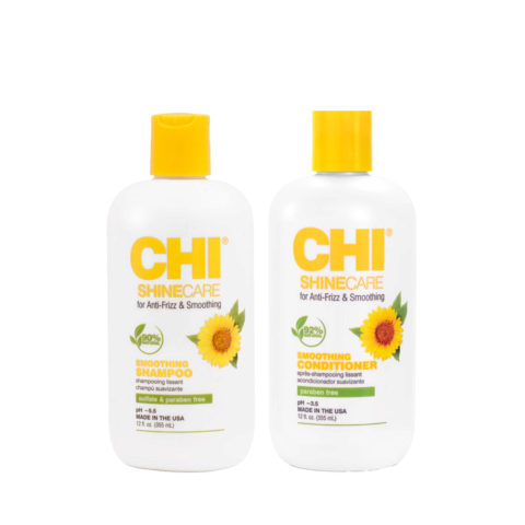 CHI Shine Care Smoothing Shampoo 355ml Conditioner 355ml