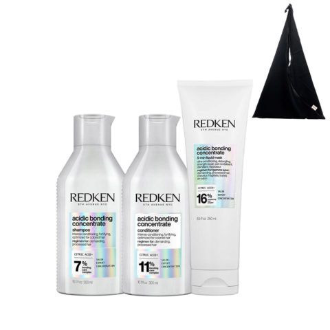 Redken Acidic Bonding Concentrate Shampoo 300ml Conditioner 300ml Mask 250ml + Cabas EN CADEAU