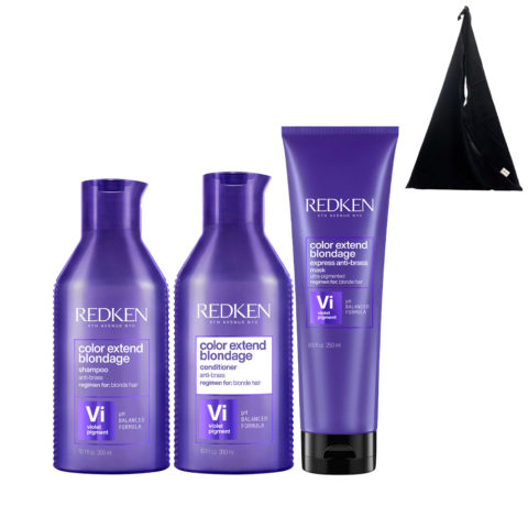 Redken Color Extend Blondage Shampoo 300ml Conditioner 300ml Mask 250ml + Shopper en Cadeau