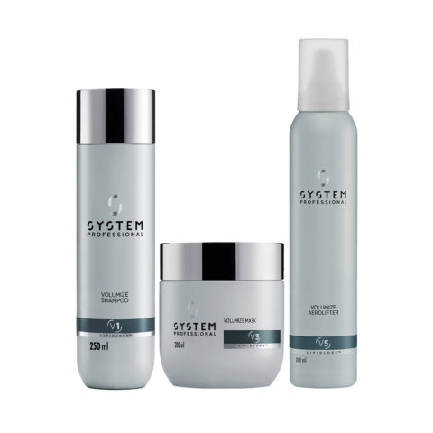 Volumize Shampoo 250ml Mask 200ml Aerolifter 200ml