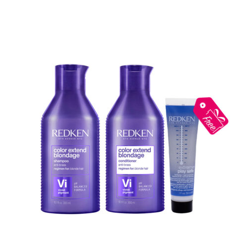 Redken Color Extend Blondage Shampoo 300ml Conditioner 300ml + Extreme Mini Play Safe 30ml OFFERT