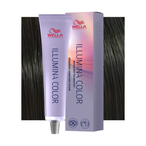 Wella Illumina Color 4/ Marron Moyen Pur 60ml - coloration permanente