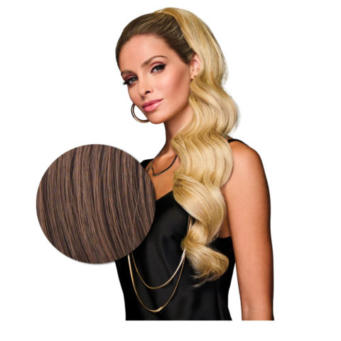 Hairdo Queue de cheval ondulée à Clip Marron Clair Doré R830 69cm