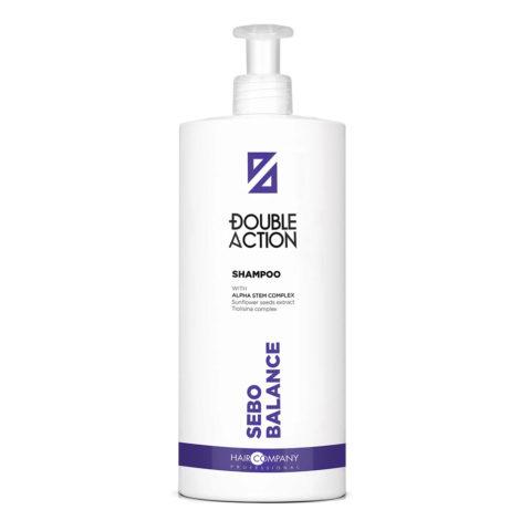 Hair Company Double Action Sebo Balance Shampoo 1000ml  - shampooing anti-sébum
