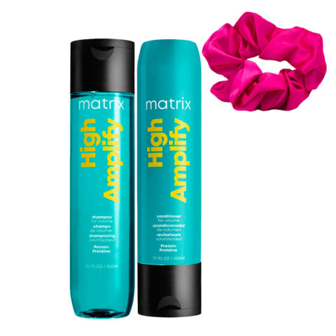 Matrix Haircare High Amplify Shampoo 300ml Conditioner 300ml + Scrunch en cadeau