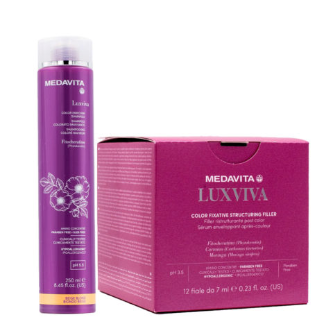 Medavita Luxviva Color Enricher Shampoo Beige Blond 250ml  Filler 12x7ml
