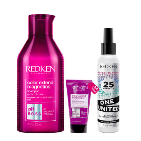 Redken Color Extend Magnetics Shampoo 300ml +  Conditioner 50ml GRATUIT + All In One Spray 150ml