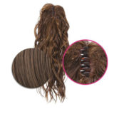 Hairdo Queue de cheval Ondulée A Pince Marron Clair Doré 46cm - queue de cheval avec vagues de plage
