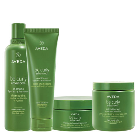Aveda Be Curly Advanced Shampoo 250ml Conditioner 250ml Masque 200ml Gel 200ml