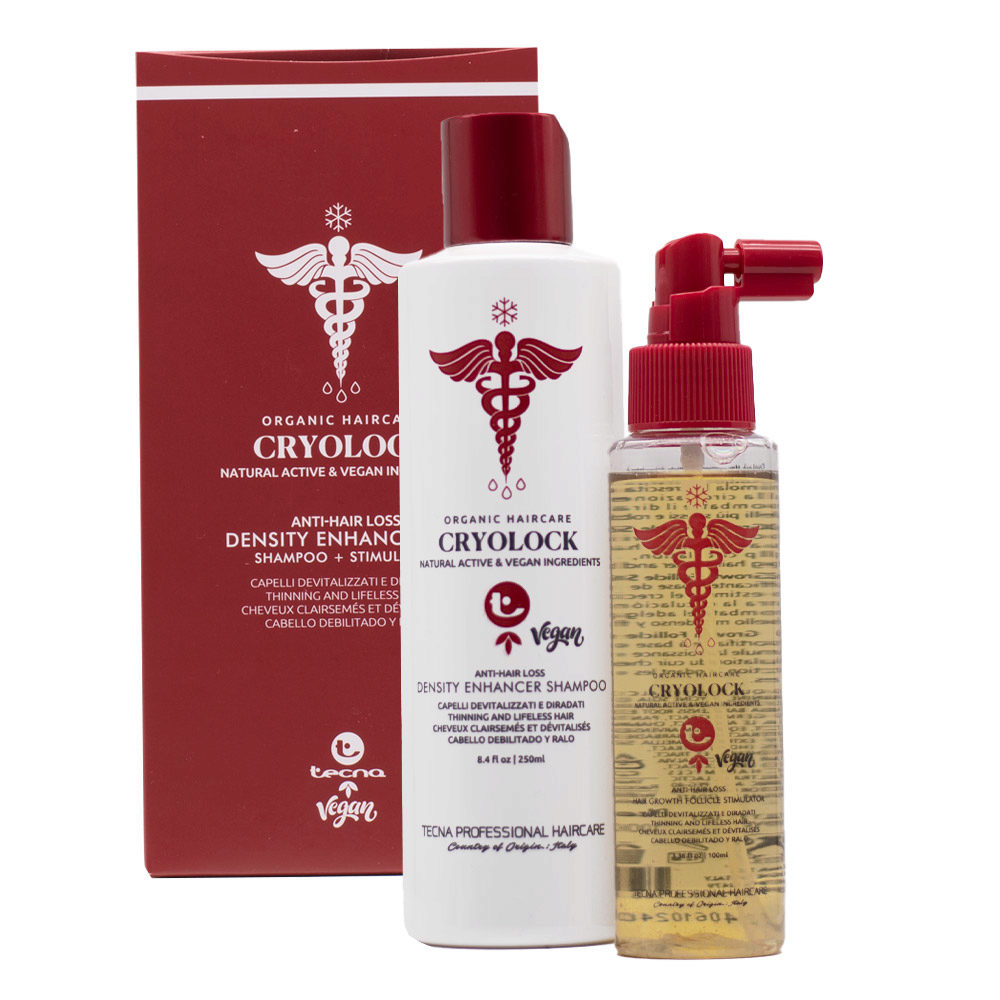 Tecna Cryolock Density Enhancer Set Shampoo 250ml + Stimulator 100ml - kit anti-chute