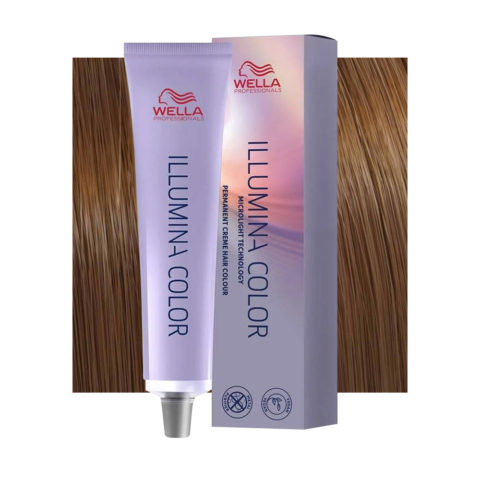 Wella Illumina Color 7/75 Blond Moyen Châtain Acajou 60ml - coloration permanente
